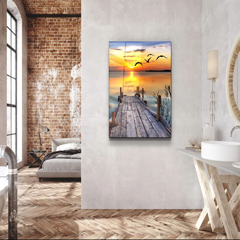 ・"Sunset 1"・Glass Wall Art - Image 3