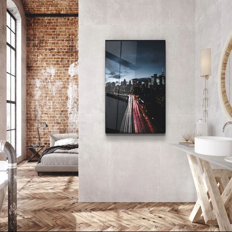 ・"City Landscape"・Glass Wall Art - Image 3