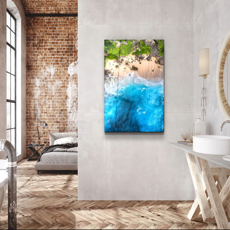 ・"Heaven Beach 2"・Glass Wall Art - Image 3