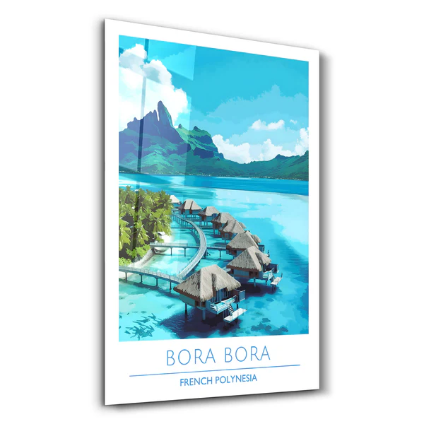 Bora Bora French Polynesia-Travel Posters | Glass Wall Art