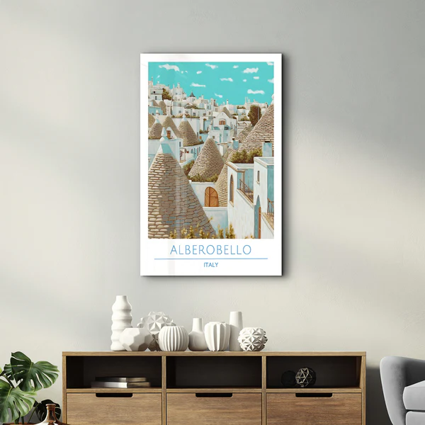 Alberobello Italy-Travel Posters | Glass Wall Art - Image 2