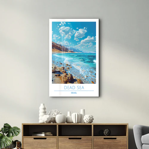 Dead Sea Isreal-Travel Posters | Glass Wall Art - Image 2