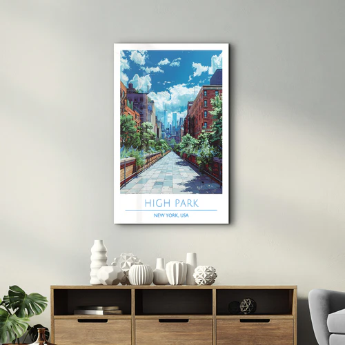 High Park-New York USA-Travel Posters | Glass Wall Art - Image 2
