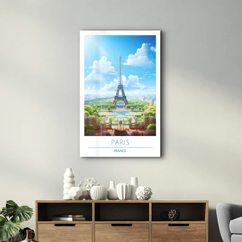 Paris France-Travel Posters | Glass Wall Art - Image 2