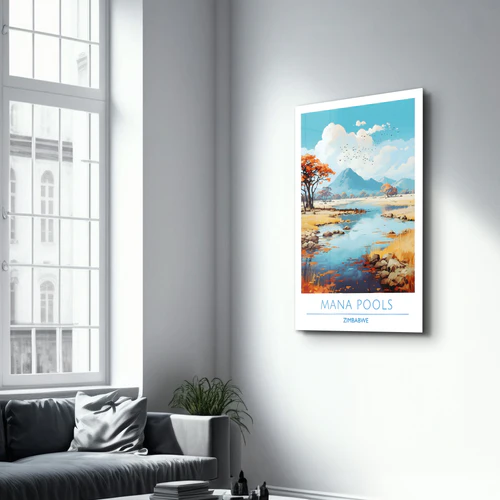 Mana Pools Zimbabwe-Travel Posters | Glass Wall Art - Image 2