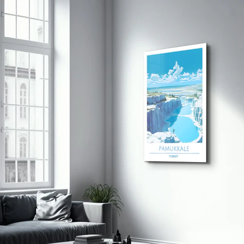 Pamukkale Turkey-Travel Posters | Glass Wall Art - Image 2