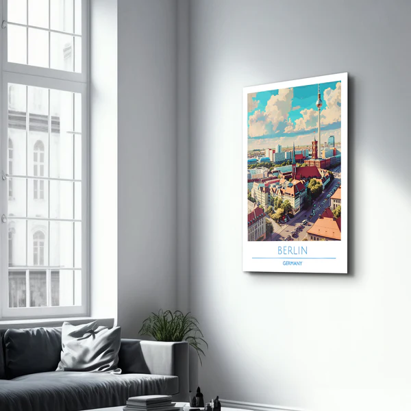 Berlin Germany-Travel Posters | Glass Wall Art - Image 2