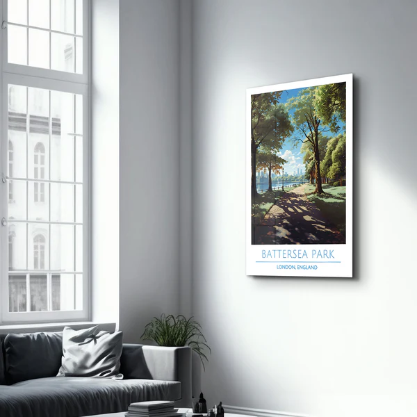Battersea Park-London England-Travel Posters | Glass Wall Art - Image 2