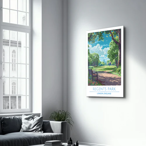 Regents Park-London England-Travel Posters | Glass Wall Art - Image 2