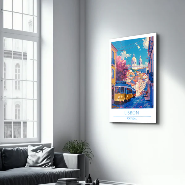 Lisbon Portugal-Travel Posters | Glass Wall Art - Image 2