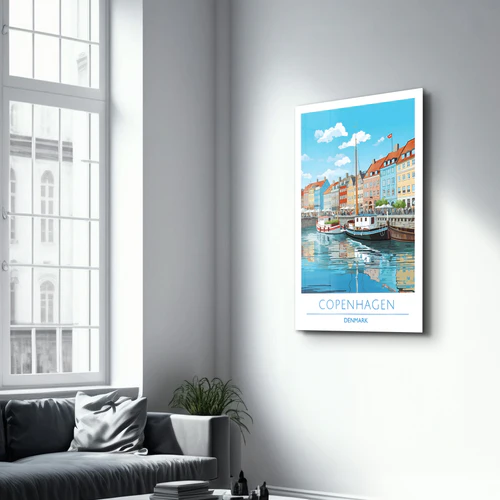 Copenhagen Denmark-Travel Posters | Glass Wall Art - Image 2