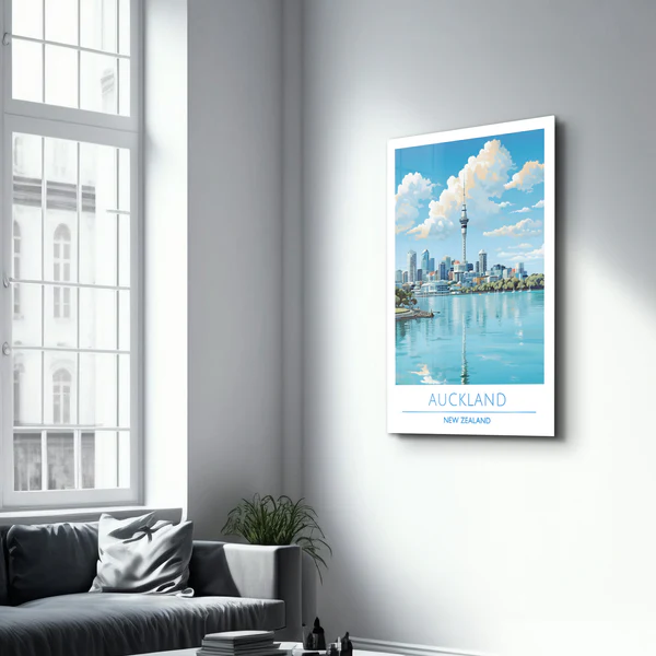 Auckland New Zealand-Travel Posters | Glass Wall Art - Image 2