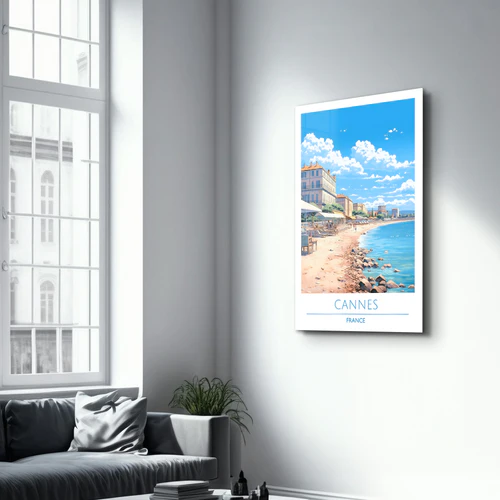 Cannes France-Travel Posters | Glass Wall Art - Image 2