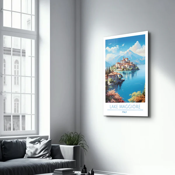 Lake Maggiore Italy-Travel Posters | Glass Wall Art - Image 2