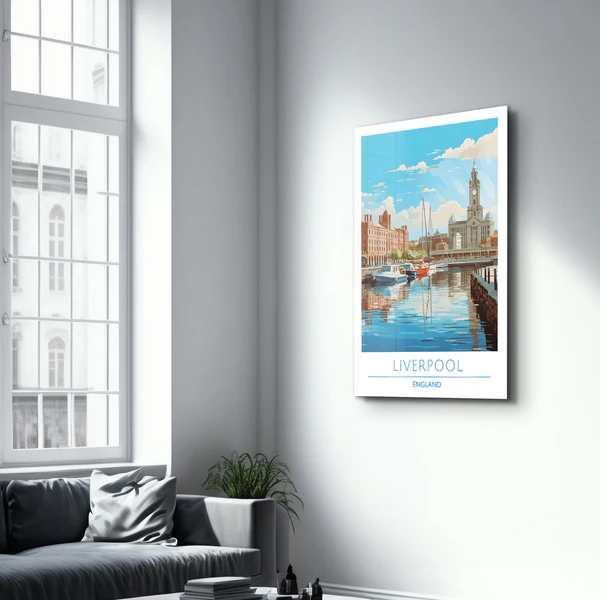 Liverpool England-Travel Posters | Glass Wall Art - Image 2
