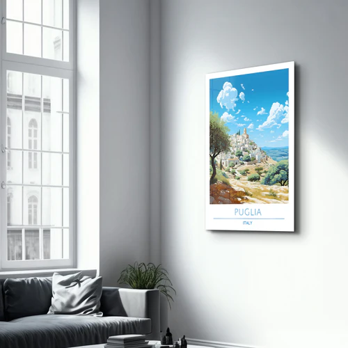 Puglia Italy-Travel Posters | Glass Wall Art - Image 2