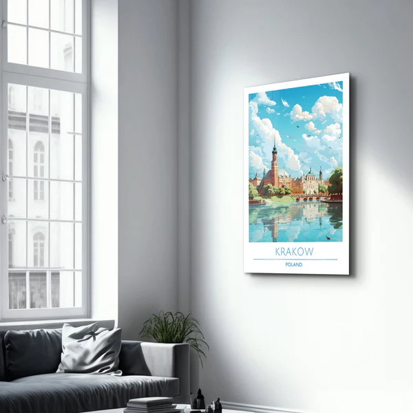 Krakow Poland-Travel Posters | Glass Wall Art - Image 2