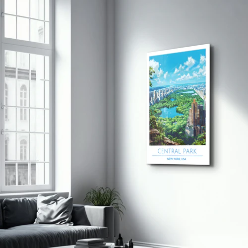 Central Park-New York USA-Travel Posters | Glass Wall Art - Image 2