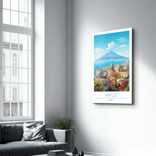 Naples Italy-Travel Posters | Glass Wall Art - Image 2