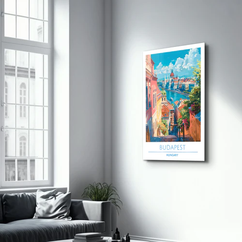 Budapest Hungary-Travel Posters | Glass Wall Art - Image 2