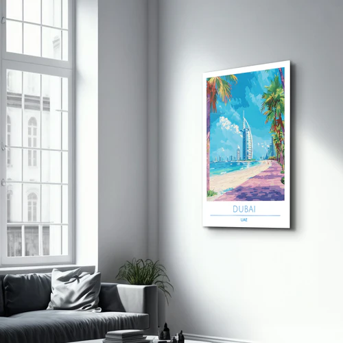 Dubai UAE-Travel Posters | Glass Wall Art - Image 2