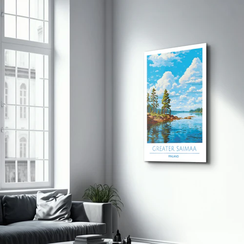 Greater Saimaa Finland-Travel Posters | Glass Wall Art - Image 2