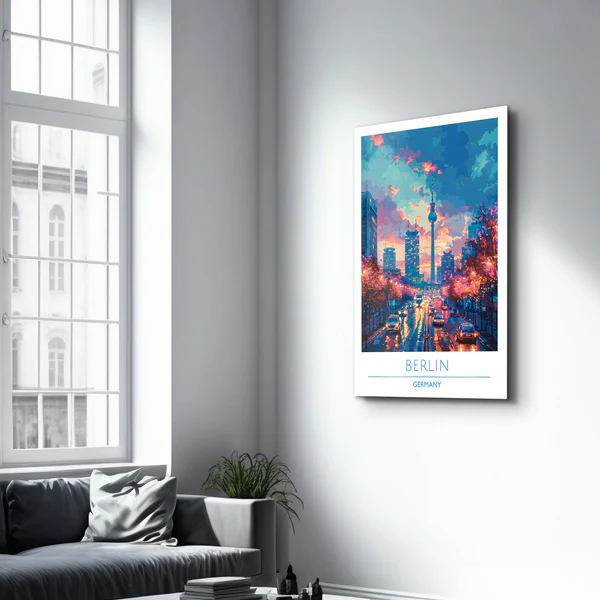 Berlin Germany-Travel Posters | Glass Wall Art - Image 2