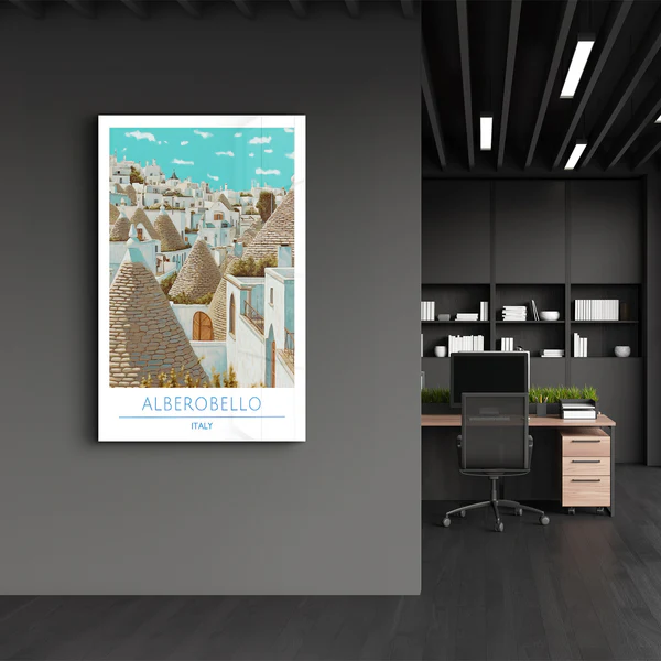 Alberobello Italy-Travel Posters | Glass Wall Art - Image 3
