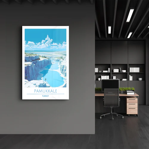 Pamukkale Turkey-Travel Posters | Glass Wall Art - Image 3