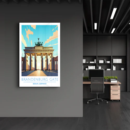 Brandenburg Gate-Berlin Germany-Travel Posters | Glass Wall Art - Image 3