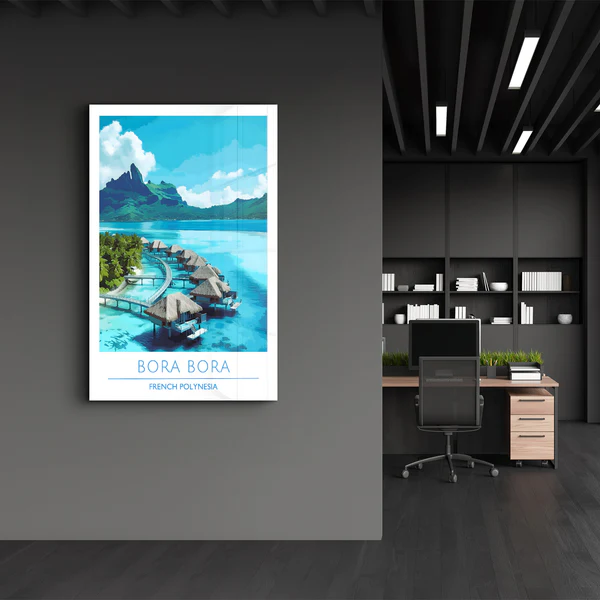 Bora Bora French Polynesia-Travel Posters | Glass Wall Art - Image 3