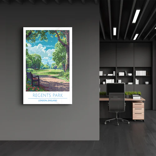 Regents Park-London England-Travel Posters | Glass Wall Art - Image 3