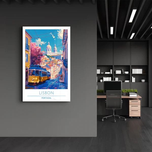 Lisbon Portugal-Travel Posters | Glass Wall Art - Image 3