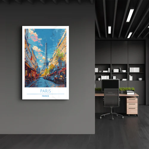Paris France-Travel Posters | Glass Wall Art - Image 3