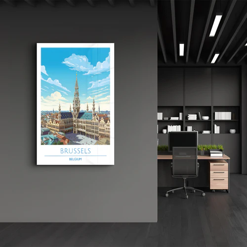 Brussels Belgium-Travel Posters | Glass Wall Art - Image 3