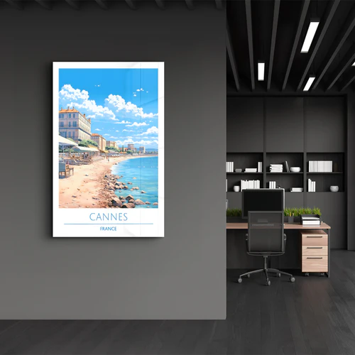 Cannes France-Travel Posters | Glass Wall Art - Image 3