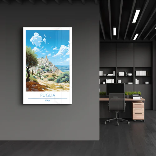 Puglia Italy-Travel Posters | Glass Wall Art - Image 3