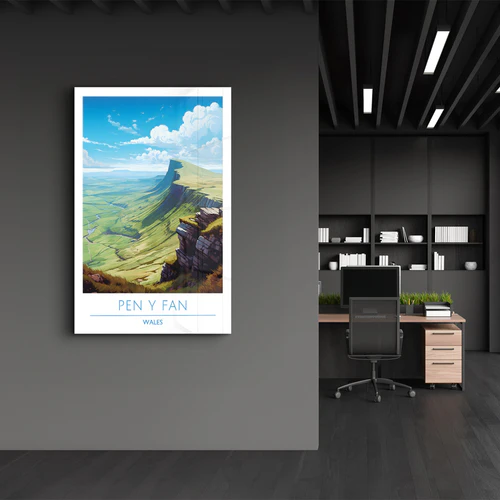 Pen Y Fan Wales-Travel Posters | Glass Wall Art - Image 3