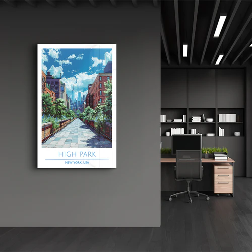 High Park-New York USA-Travel Posters | Glass Wall Art - Image 3