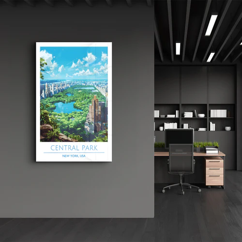 Central Park-New York USA-Travel Posters | Glass Wall Art - Image 3