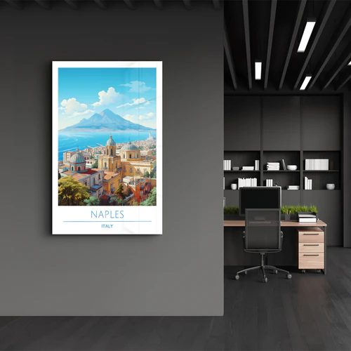 Naples Italy-Travel Posters | Glass Wall Art - Image 3