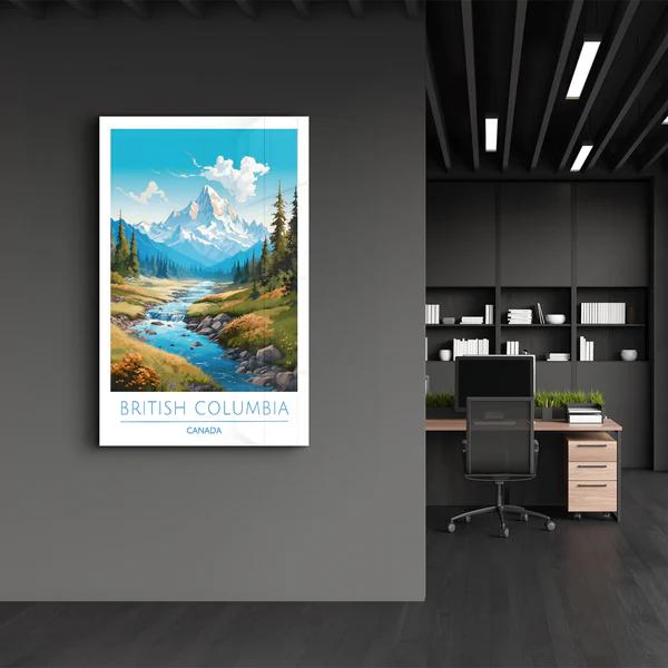 British Columbia Canada-Travel Posters | Glass Wall Art - Image 3