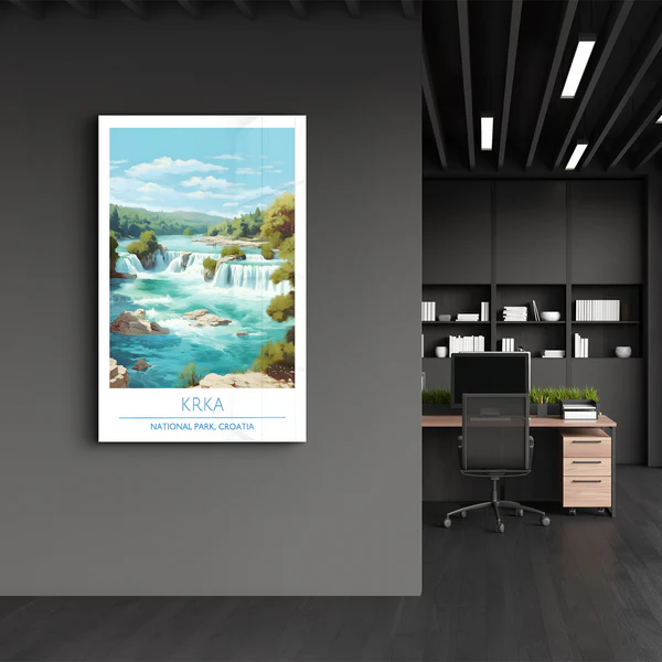 Krka-National Park Croatia-Travel Posters | Glass Wall Art - Image 3