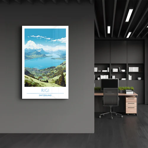 Rigi Switzerland-Travel Posters | Glass Wall Art - Image 3