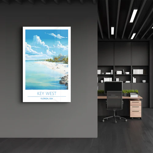 Key West-Florida USA-Travel Posters | Glass Wall Art - Image 3