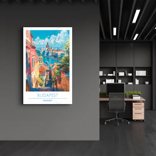 Budapest Hungary-Travel Posters | Glass Wall Art - Image 3