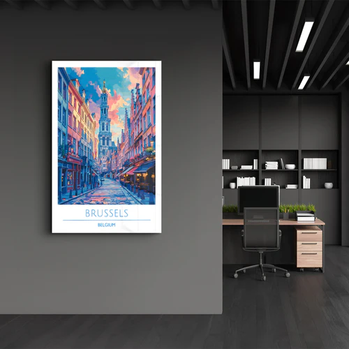 Brussels Belgium-Travel Posters | Glass Wall Art - Image 3
