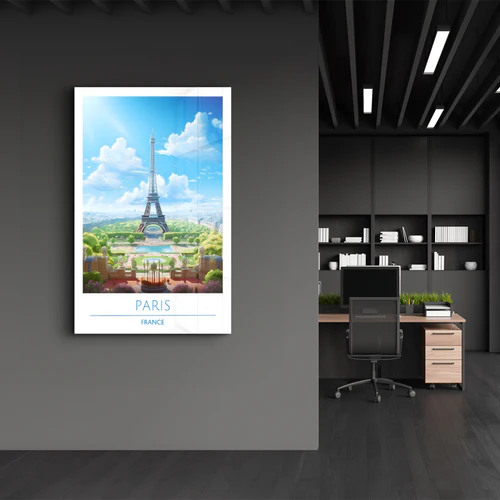 Paris France-Travel Posters | Glass Wall Art - Image 3