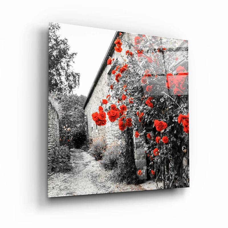 ・"Red Roses"・Glass Wall Art
