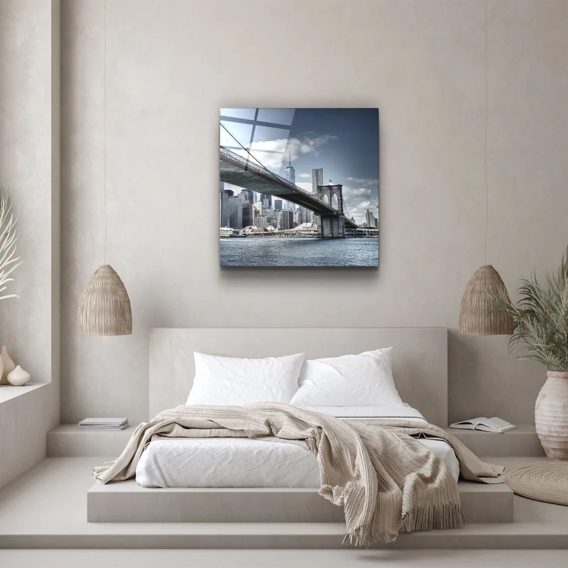 ・"Brooklyn Bridge"・Glass Wall Art - Image 3